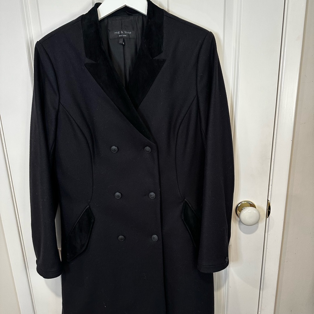 Rag & Bone navy with Black trim Double-Breasted coats - Picture 1 of 9